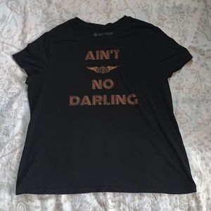 Harley Davidson Ain't No Darling T Shirt Black Sz 2XL